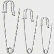 10pcs Thick Metal Safety Pins, Anti-Exposure Brooch, Clothing Waistband Adjustment Pins - Multicolor - View 11