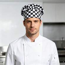 Adjustable Classic Chef Hat, Pleated Chef Hat, Unisex Breathable Tall Chef Hat, Suitable For Cafe, Restaurant, Kitchen - 1Pc - View 2