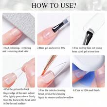 MSRUIOO 1/2/3pcs 8ml Solid Nail Tips Gel--Long Lasting Solid Hard Gel, No Sticky Hands, UV LED Curing, Nail Salon & Home Use, Clear Acrylic Solid Nail Tips Gel Nail Polish For Press On Nails, False Tips, Extensions - Strong Bonding, Easy Application - Multicolor - View 11