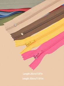 3/10pcs Nylon Zippers, Suitable For DIY Sewing Crafts, Can Be Used To Make Or Repair Clothes, Bags, Pet Clothing, Storage Bags, Wristbands, Etc. (Random Color) - Multi-color - View 3