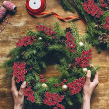 1/20/200pcs Christmas Bordeaux Red Artificial Berries, Matte Red Faux ...