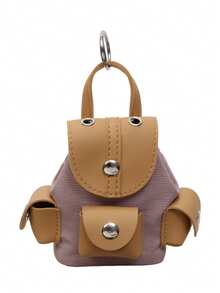 Dompet Koin Tas Mini Tas Liontin Ransel Mini Tas Liontin INS Blok Warna PU Patchwork Gantungan Kunci Tas Kecil Dapat Digantung di Sabuk Tempat Penyimpanan Earphone Lipstik Tas Kecil Ransel Liontin Ransel Tas Liontin - MultiWarna - View 18