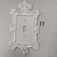Elegant Baroque Victorian Rococo Style Rectangular Carved 3D Scroll Pattern Gold/White Decorative Wall Plate Light Switch Cover And Outlet Cover, European Style Switch Panel Faceplate, Suitable For Bedroom, Living Room, Bathroom, Kitchen, Housewarming Gift, All Seasons - Multiple Styles - View 12