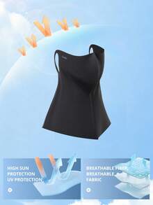 CAMEL CROWN Seamless Sun Protection Face Mask UPF50+ Anti-UV, Summer Hyaluronic Acid Ice Silk Cool Breathable Sun Protection - Phantom Black - View 5