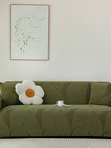1件裝彈性耐磨3D提花沙發套，現代簡約防滑防塵可水洗沙發套，L型轉角沙發套 1/2/3/4人座保護套，寵物友善裝飾，適用四季，臥室、客廳、書房、辦公室 - 墨玉綠 - 查看 5