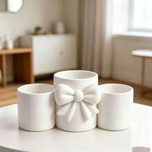 Bowknot Storage Box PETG Material Sturdy Suitable For Stationery Storage, Makeup Brush Storage, Toothbrush And Toothpaste Storage, Exquisite Desktop Decor Applicable To Living Room, Bedroom, Desk, Office Desktop, Business Decor, School Small Gift, Exquisite Decoration - Multicolor - View 3