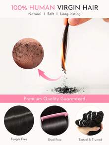 WOWANGEL 10A Brazilian Remy Hair Bundles, Raw Unprocessed Human Hair, Big Wavy Weft Hair, Thick Remy Virgin Hair Extensions, Natural Color, 30 Inch Human Hair Bundles - Natural & Black - View 7