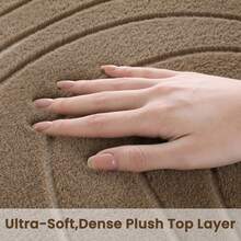 Sour Lemon Rugs Living Room Large 200x300cm,3D Area Rugs For Bedroom, Extra Large Rug For Living Room Wave Pattern, Washable Soft Shaggy Non Shedding Fluffy Carpet Mat For Living Room, Bedroom, Kitchen & Office - Beige-brown - View 2