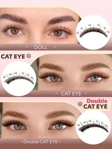 162pcs Natural Brown Cluster False Eyelashes, Soft Makeup Look, C Curl Single Cluster Eyelash Extensions, DIY Eyelash Extensions, Waterproof Long-Lasting (10-16mm) - C - View 5