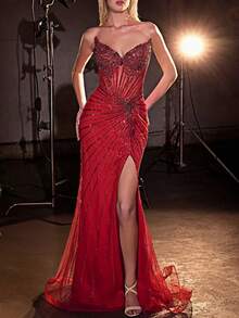 Women Cocktail Dresses - Pink - View 6