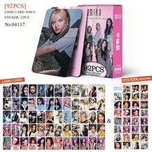 55pcs/92pcs NMIXX Star Blue Valentine Album K-POP Merchandise LOMO Photocards (60pcs Photo Cards + 32pcs Stickers) Suitable For Decorating Photo Albums Or Room Photo Walls, Holiday Gifts, Celebrity Holographic Cards, Party Supplies, Celebrity Card Collection, Halloween And Christmas Gifts, Boxed High-Definition Celebrity Photo Cards, Collectibles, Small Gifts - A - View 14