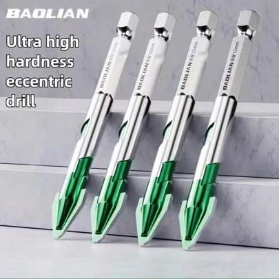 Eccentric Twist Drill Bit High-Strength Drill Bits Sets 6mm/8mm/10mm/12mm Metal Twist Drill Bits For Glass/Tile/Wood