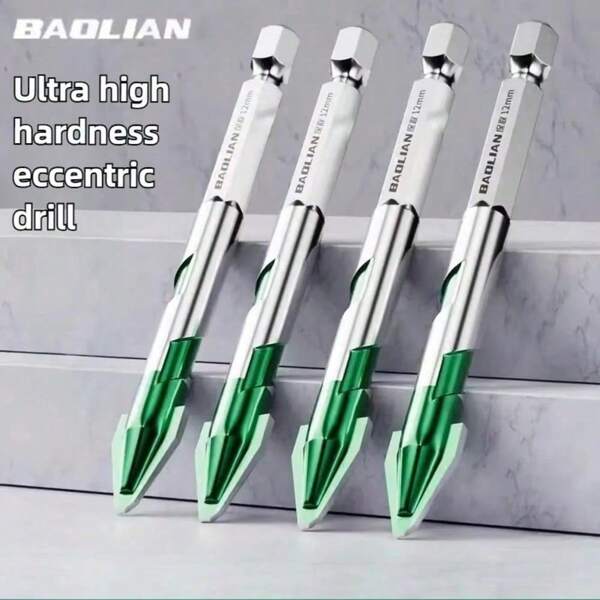 Eccentric Twist Drill Bit High-Strength Drill Bits Sets 6mm/8mm/10mm/12mm Metal Twist Drill Bits For Glass/Tile/Wood