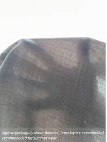 男士輕商務休閒兩件套，春秋薄款梭織休閒套裝，對比飾邊單排扣西裝領長袖襯衫配雙口袋抽繩素色長褲，修身紋理西裝，適合日常通勤 - 黑色 - 查看 7