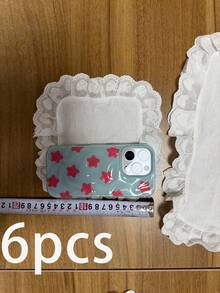 1pc/6pcs/10pcs Korean Ins Style Heart Lace Small Napkin Placemat, Multi-Purpose Dust Cover Cloth For Food Photography - Multicolor - View 15