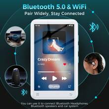 Android 13 MP3 Player, 3+32GB, 4‑Inch Touchscreen, Bluetooth & WiFi, Supports Spotify, Audible, Play Store & FM Radio, Storage Expandable Up To 1TB - View 8