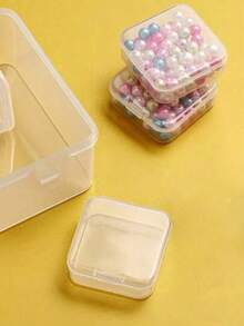 31pcs Set, 1 Large Box + 30 Small Boxes, Transparent Plastic Storage Box With Multiple Small Compartments, Bead Storage Box With Hinged Lid, Rectangular Plastic Material, Convenient For Organizing Beads, Perfect For DIY Jewelry Making - 10 Transparent Small Grids - View 7