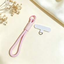1PC Universal Phone Wrist Strap With Patch Tab, Anti‑Drop Short Hand Lanyard For Smartphone Cases - Multicolor - View 1