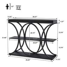 Sofa & Console Tables - Black Wood Grain - View 2