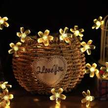 1pc 5m 7m 12m 20 50 100LED 8-Mode Solar Flower Fairy Lights, Outdoor Waterproof, Holiday Party Decoration, Garden Yard Decoration LED String Lights - Solar Cherry Blossom - View 5