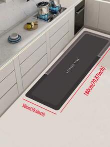 1 Pc Black And Gray Grid Pattern Kitchen Mat, 3.5 Mm Soft Rubber That Absorbs Water And Is Easy To Clean. Suitable For Corridors, Bathrooms, Living Rooms, Outdoor Door Mats, And Toilets. Useable Throughout The Year And For Various Holidays. - Multicolor - View 14