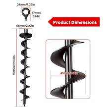 New Heavy-Duty Garden Auger Spiral Drill Bit, Upgraded Design For Efficient Soil Drilling & Excavation, Metal Construction, Ideal For Digging Holes In Gardens, Auger Drill Bit For Planting - Black - View 8