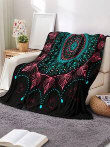 1pc Modern Style Soft & Comfortable Blanket, Minimalist Cool Design, Multi-Purpose Throw For Sofa, Bed And More, Outdoor Camping & Leisure Blanket, Suitable For Home, Picnic, Travel, All-Season Comfort, 280gsm Polyester, Machine Washable - Multicolor - View 2