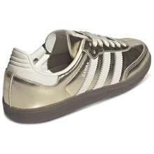 Adidas Originals Samba OG Gold Met/Off White Casual Sneakers Women's KJ7479 | Retro Heritage Style, Timeless Silhouette - 白金 - 查看 4
