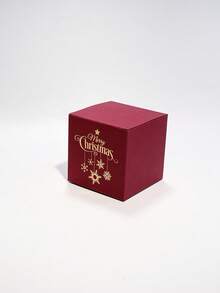 10pcs Luxury Christmas Favor Boxes, Festive Mini Paper Packaging With Metallic Foil Lettering And Hanging Snowflake Design, Easy Assembly Gift Boxes For Stocking Fillers, Winter Parties, Seasonal Giveaways And Holiday Displays - 8x8x8cm - View 12