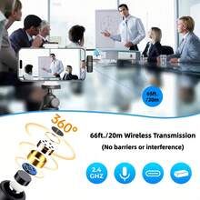 Mini 2.4GHz Wireless Lavalier Microphone, For IPhone 18/17/16/15, Android And Other TYPE-C Interface Smartphones, Plug And Play, Intelligent Noise Reduction, Clear Sound Wireless Lavalier Microphone, For Podcast, Video Recording, Live Streaming, Vlog - Black - View 5