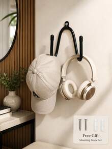 1pc Multi-Functional Wall-Mounted Storage Rack With Adjustable Hooks, Suitable For Storing Skateboards, Guitars, Longboards And Snowboards, Easy To Install And Use, Ideal For Autumn/Winter Item Storage - Multicolor - View 2