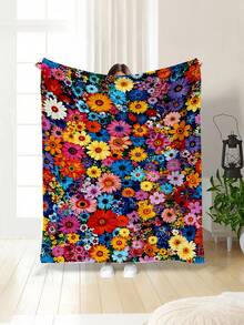 Soft & Comfortable Exquisite Printed Cute Animal Blanket, 2D Flat Print Pattern Multi-Purpose Blanket For Sofa, Bed And More, Outdoor Camping Leisure Blanket, Suitable For Home, Picnic, Travel, All Seasons Comfort, Modern Style, Polyester, Machine Washable - Multicolor - View 8