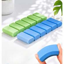1 Box Of Random Style Erasers, Clean And Less Marks, Students Use Chip Collection Into Strips, Less Debris, Large And Gradual Change Erasers, School Supplies - 1 Box Of [mixed Colors] 6 Pieces - View 10