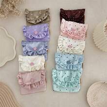 Ruffle Flap Coin Purse, Polka Dot Bow Card Holder, Travel Portable Earphone & Lipstick Storage Bag - Multicolor - View 1