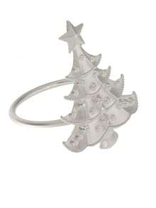 2/4pcs Christmas Tree Napkin Rings With Christmas-Themed Stars As Napkin Clips. Gift For Holiday Gatherings, Holiday Parties. For Camping Essentials, Festivals, Room Decor, Party Decorations, Wedding Decorations, Home Decor And Accessories. - Multicolor - View 11