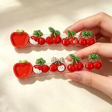 1pc Random Nail Art Tool Storage Cup, Transparent Makeup Brush Holder, Desktop Organizer Box For Nail Pens, Cuticle Pushers, Nail Files, Suitable For Beauty Salon And Home Desktop Storage - Red - View 2