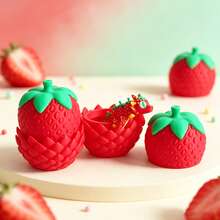 Cute Adorable 3D Printed Strawberry Dragon Egg Model Set Plastic Toy Ornament Desktop Decoration Sculpture Display Piece Holiday Gift - Multicolor - View 11