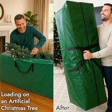 Waterproof Storage Bag For 240 Cm Tall Artificial Christmas Trees – This Robust And Durable Storage Bag For Christmas Trees Is Equipped With A Zipper And Sturdy Carrying Handles. - Green - View 6