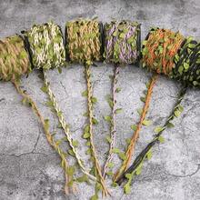1 Roll 10M Leaf Jute Twine, Multi Color Artificial Green Leaf Wax String, DIY Craft Braided Decor Rope For Gift Wrapping Floral Arrangement Wall Decor - 1Pc - View 12