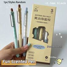 3-Piece Gift Set: Fun Fragrance Neutral Pens (0.5mm) - Creative Quick-Dry Minimalist Black Pens, Polka Dot Design, Suitable For Study And Office Use - Polka Dots - View 12