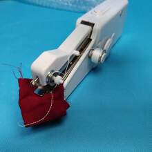 SOKANY 1pc Handheld Sewing Machine, Mini Sewing Machine, Portable Sewing Machine, Fast Handheld Sewing Tool, Suitable For Fabric, Textiles, Clothing, Battery Not Included - White - View 2