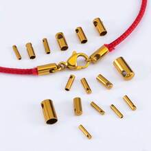 20Pcs Stainless Steel Leather Cord Chain Clasp Connectors, Leather Cord Pendant Connectors For DIY Necklace, Bracelet, Handmade Jewelry Accessories - DIY Accessories - View 9
