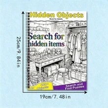 Adult Hidden Object Search Book, Suitable For Adult Puzzle Leisure Activity, 400+ Items To Find, Multiple Styles Available (Pen Not Included) - Single Piece - View 17