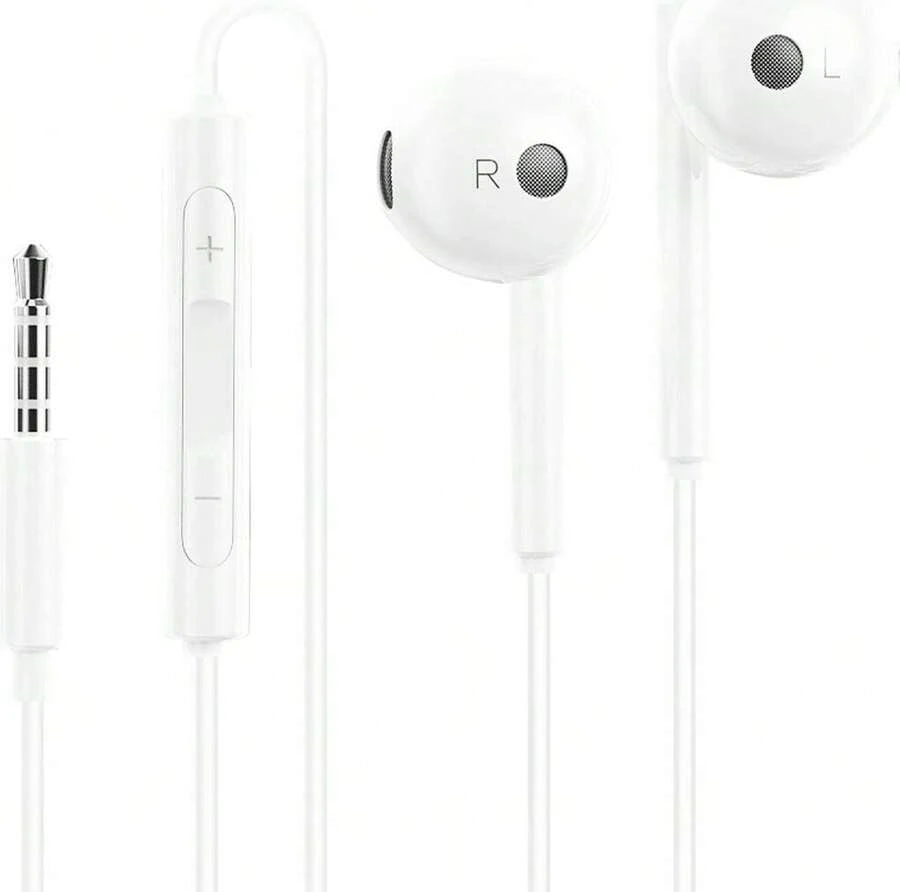 Huawei Auriculares Intraurales con cable Originales AM115 conector Jack 3,5mm Blanco - Ver 1
