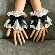 1 Pair Women's Lace Bow Arm Sleeves, Lace Arm Warmers, Multi-Color Bow Arm Sleeves For Gothic Lolita Outfit - Bell Sleeves With Bow - View 14