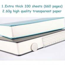 1pc A4/A5 Extra Thick Blank Notebook, Handmade Leather Cover, High Aesthetic & Convenient, Suitable For Sketching, Drawing, Daily Recording, Office, School, Home Use, Back To School Essential - A - View 7