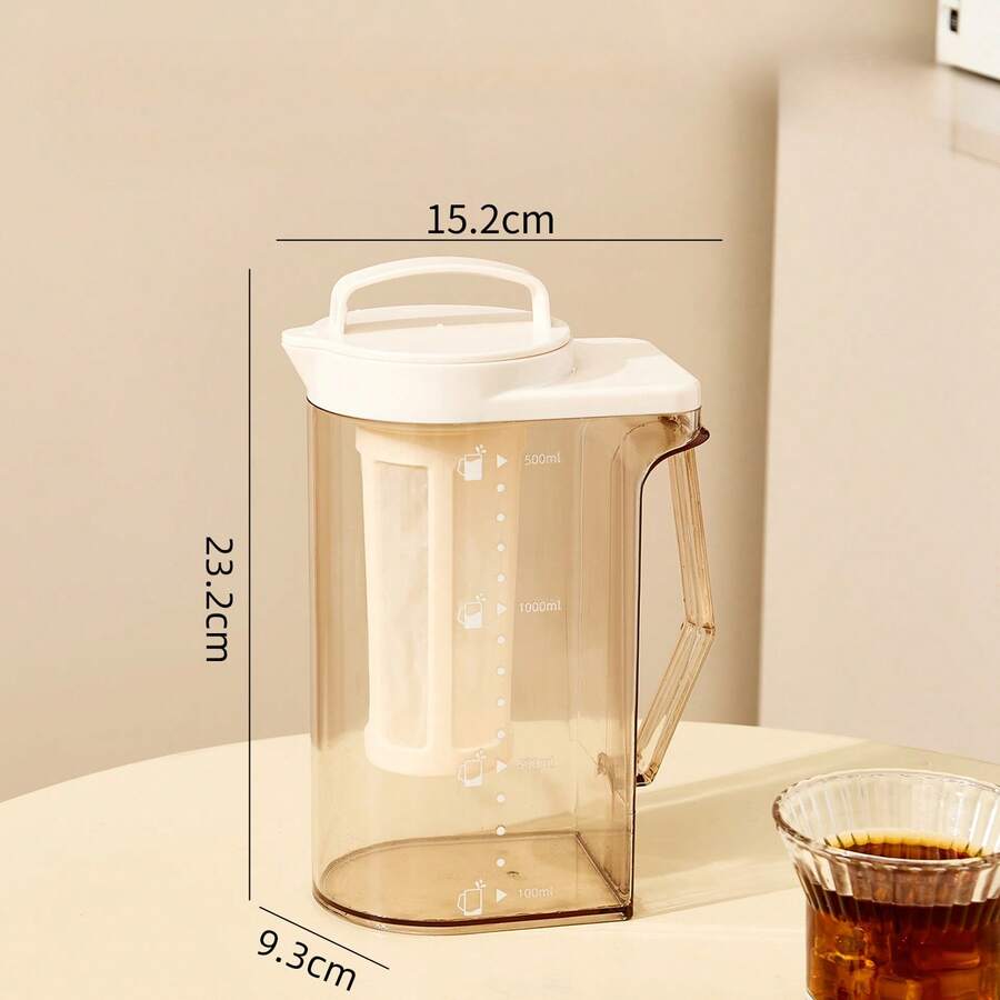 Simple Modern Large-Capacity Cold Brew Coffee Maker/Cold Water Pitcher For Home Refrigerator; Suitable For Cold Brew Coffee And Fruit-Infused Tea; Heat-Resistant Bottle. - 1.6L Milk White - View 1