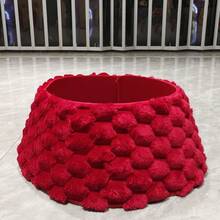 1pc Christmas Tree Collar, Plush Christmas Tree Collars For Artificial Trees, Farmhouse Rustic Tree Ring Tree Skirt For Christmas Home Decor - Christmas Tree Skirt - View 10