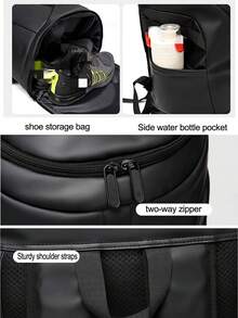 42L Large Capacity Travel Backpack, Men's Outdoor Bag, Hiking Backpack, Men's Nylon Bucket One Shoulder Bag, Men's Hiking Backpack With Independent Shoe Compartment, Men's 17-Inch Laptop Backpack - Multicolor - View 10