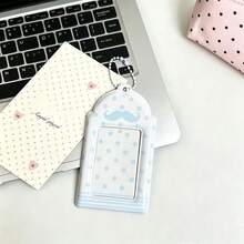 Polka Dot Mustache Card Holder 3inch Fan Photo Card Protector, Campus Card And Meal Card Storage Case With Pendant - C-multicolor - View 14